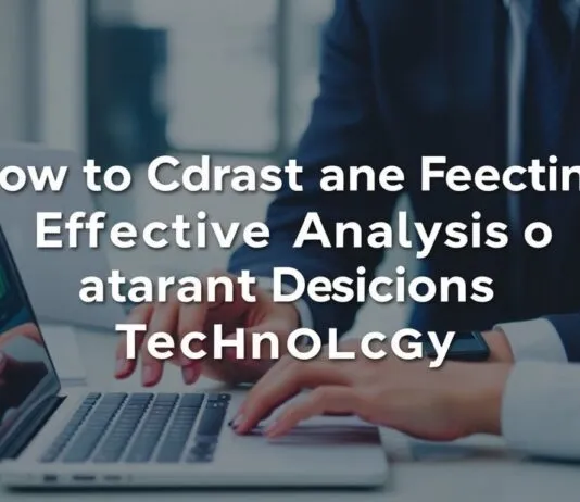 Teknolojide Önemli Kararların Hızlı ve Etkili Analizi Nasıl Yapılır? How to Conduct Fast and Effective Analysis of Important Decisions in Technology?
